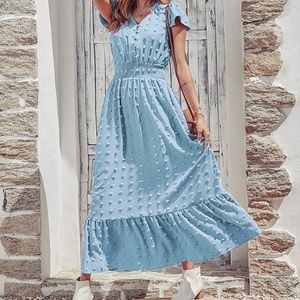 Short sleeve boho dress